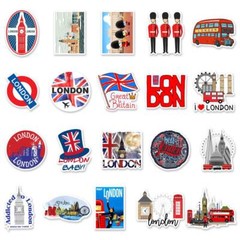 London England Sticker Decal Vinyl Stickers Travel Flag Pack Lot 50pcs (1746)