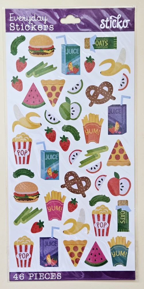 Snack Time Sticker Sheet (Food) / Sticko