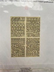New Heidi Swapp Chipboard Alphabet Newsprint Ledger 175 pieces