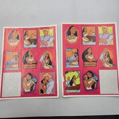 Vintage Stickers Lot Hallmark Disney Barney Christmas Animals Horses 14 Sheets