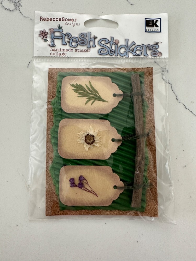 EK Success Rebecca Sower Design Handmade Fresh Collage Stickers Hanging Garden