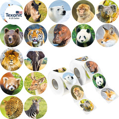600PCS Realistic Animal Stickers, 16 Designs Jungle Animal Sticker for Kids Safa