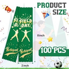 Field Day Participant Award Ribbons Winner Recognition Card String 100 PCS