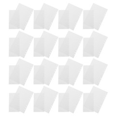 80Pcs Reusable Sticker Storage Binder Sheets Double Sided White Paper for Crafts