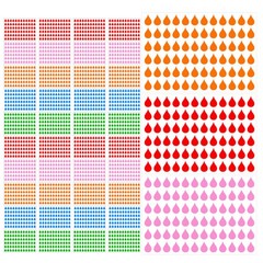 100 Sheets Stationery Adhesive Tabs Writable Label Stickers Colored Dot