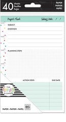 The Happy Planner Project / Goals Fill Paper Mini, 40 Sheets, Multi-Colored