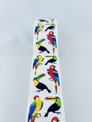 Vintage 1992 Parrots Mrs. Grossman’s Stickers Roll Scrapbooking Birds Animals