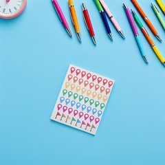 5 Sets Reusable Colorful Map Location Stickers Self Adhesive for Adventure Maps