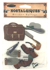 Briefcase Shoes Hat Comb Nostalgiques Jolee’s Boutique Dimensional Stickers NEW