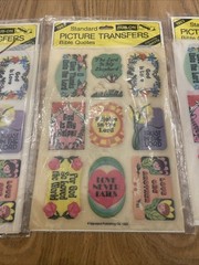 VINTAGE PICTURE TRANSFERS Sealed 1983 BIBLE QUOTES RARE