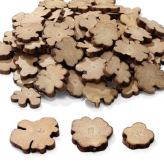 Gerrii 90 Pcs Irregular Wood Slices Log Slices for Centerpieces Small Unfinis…