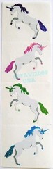 UNICORN STICKER SHEET STRIP PRISMATIC GLITTER MRS. GROSSMAN’S SPARKLE UNICORNS