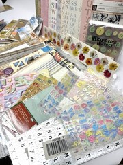 Variety Lot 200+ Sheets Vintage Scrapbooking Stckrs Anna Griffin BasicGrey K&Cco