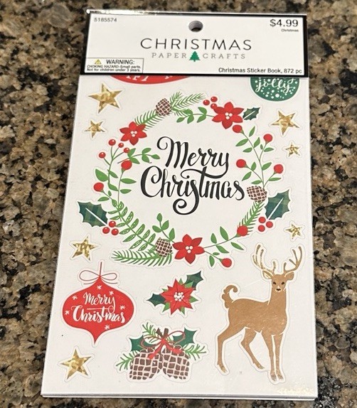 Hobby Lobby CHRISTMAS 2021 Sticker Book Holiday Winter Alphabet 872 Pieces