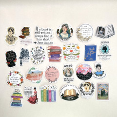 Jane Austen Book Quote Stickers Junk Journal Collage Scrapbooking