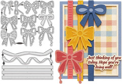 15Pcs Bownot Metal Die Cut for Card Making Bownot Die Cut Ribbon Embossing Stenc