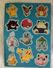 2021 Pokémon Company Sheet Of 12 Pokémon Stickers,