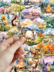 20Pcs Multicolor Countryside Landscape Scrapbooking Stickers
