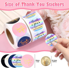 1000 Pcs 1.5 Inch Thank You for Supporting My Small Business Stickers