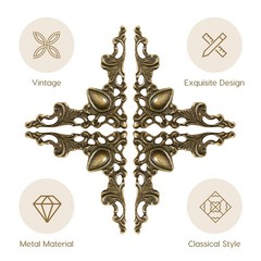 24Pcs Metal Book Corner Protector Scrapbook Album Corner Decor Cover Decorati