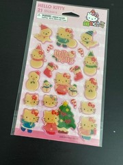 Vintage Hello Kitty Snow Christmas Stickers 2010