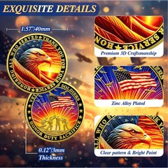 ASmileIndeep Bulk 82 Pcs Military Challenge Coins – Thank You for Your Service