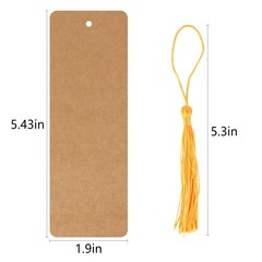 MIDELONG 40 Pcs Kraft Paper Blank Bookmarks with 40 5.5×2 inches, Multicolor