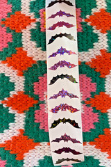 Prismatic Sparkle Bat Sticker Roll: Roll Of 500 1 Inch x .25 Inch Bat Stickers