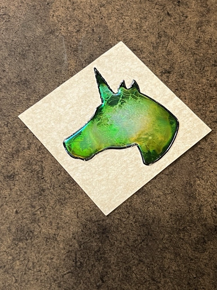 Green Holographic Horse Head Sticker Decal – Animals & Insects Theme