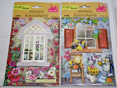 Crafter’s Square Country Window ViewDimensional Stickers (Set of 2) – BEAUTIFUL!