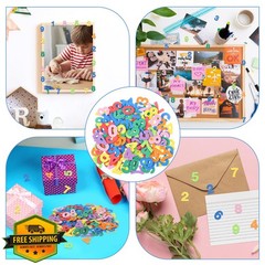 Tyqour 260PCS Number Letter Foam Stickers Self Adhesive Craft