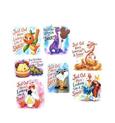 Disney Snack Pack BUNDLE 7 Stickers FREE SHIPPING 3×3 Waterproof Vinyl