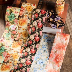 Flower Washi Tapes Bloom Roses Peony Stickers Scrapbooking Japanese Paper Roll