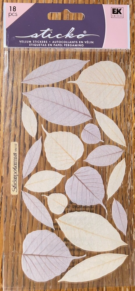 Sticko Vellum Brown Orange Leaves🍁Changing Seasons Leafs Forest Trees Stickers