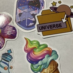 10 Multicolor Stickers – Fantasy Universe Theme stickers