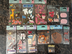 Lot of 12 Jolee’s Boutique Scrapbooking Stickers Zoo Animals Baking Baby More