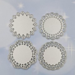 High-Quality Metal Die Cuts Set – 1.9″ Lace Flower Borders for Creative Projects