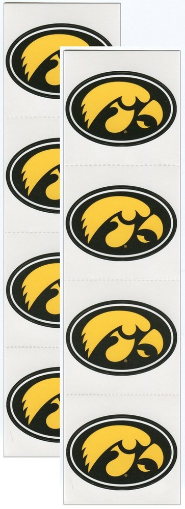 University of Iowa HAWKEYES 8/pk NCAA Logo Scrapbook Stickers Sports Solution