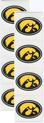 University of Iowa HAWKEYES 8/pk NCAA Logo Scrapbook Stickers Sports Solution
