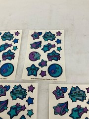 LOT OF 5 Vintage 1984 Morgan Mark 1 Stars Moon Scratch N Sniff Tattoo Sticker