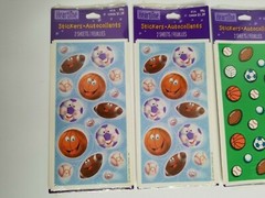Vintage HEARTLINE Sports Basketball Football Scrapbook Stickers 10 Sheets Total
