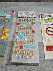 Sticker Lot SCHOOL Kids PreK Elementary Scrapbooking 3D Stickers Jolees RARE #65