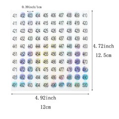 SaktopDeco 15 Sheets Mini Number Stickers 1 to 500 Round Labels Stickers Consecu