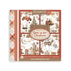 Stamperia Rub-on Kit 6.1×6.1 – 6Pgs -Gear Up for Christmas, DFLRBX03