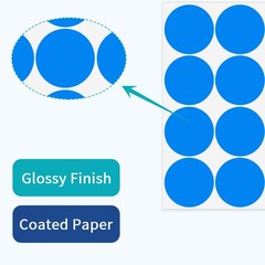 2-Inch Removable Stickers, Large Colorful Dot Decals, Large Waterproof Round