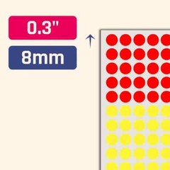 6000 Pack 1/4″ Small Colored Dot Stickers Round Labels – 10 Colors