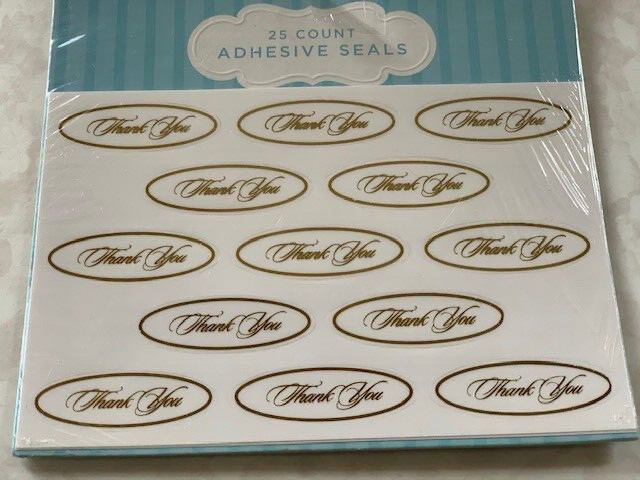 THANK YOU STICKER LABELS OVAL 25 PCS