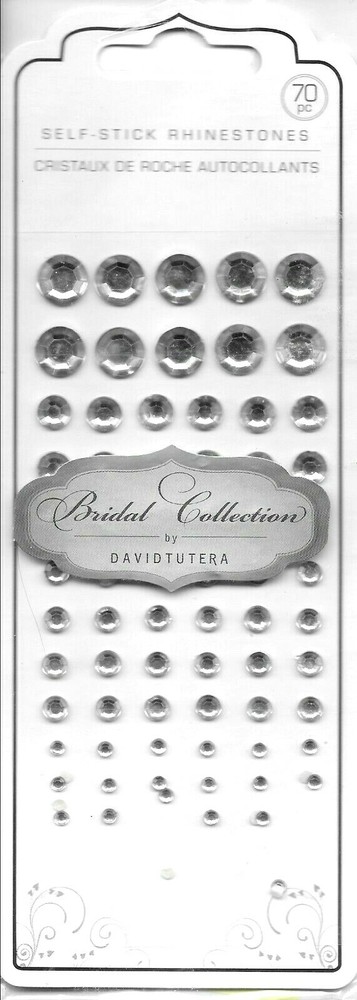 Rhinestones Clear Crystal Wedding Formal Dance Bling David Tutera Stickers Craft