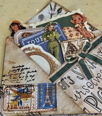 Handmade scrapbooking mixed lot vintage travel flower ticket paper ephemera
