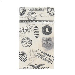 Vintage Postcard Airmail Postal Stamp Shipping Travel Aesthetic Paper Sticker